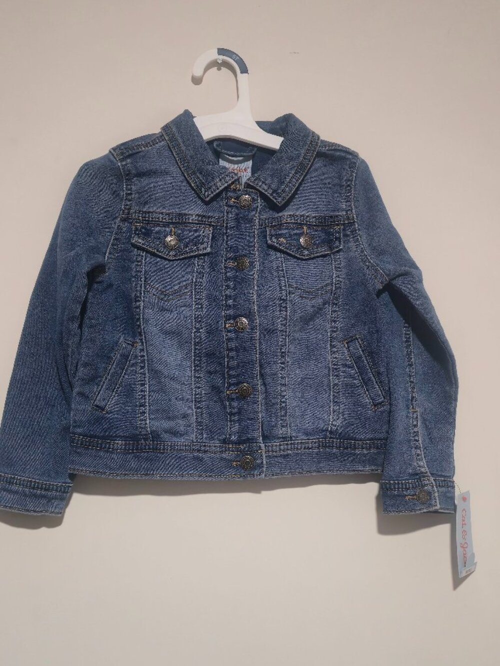 Kids Blue Denim Jacket - Classic Button-Front Size 5T